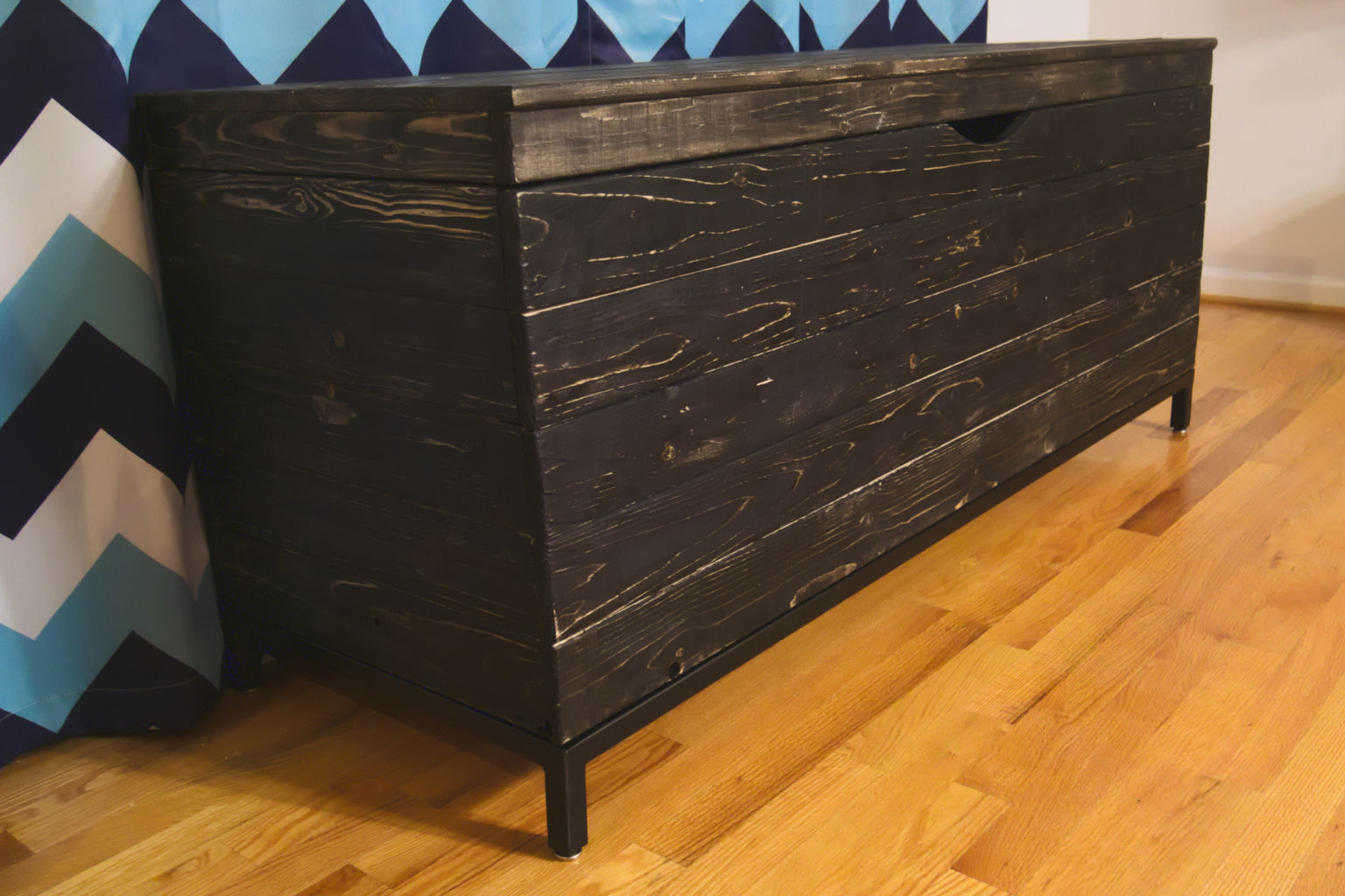 large oak toy chest